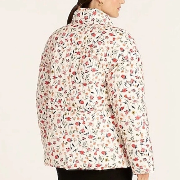 J Crew Signature Puffer Coat Floral - Picture 3 of 3